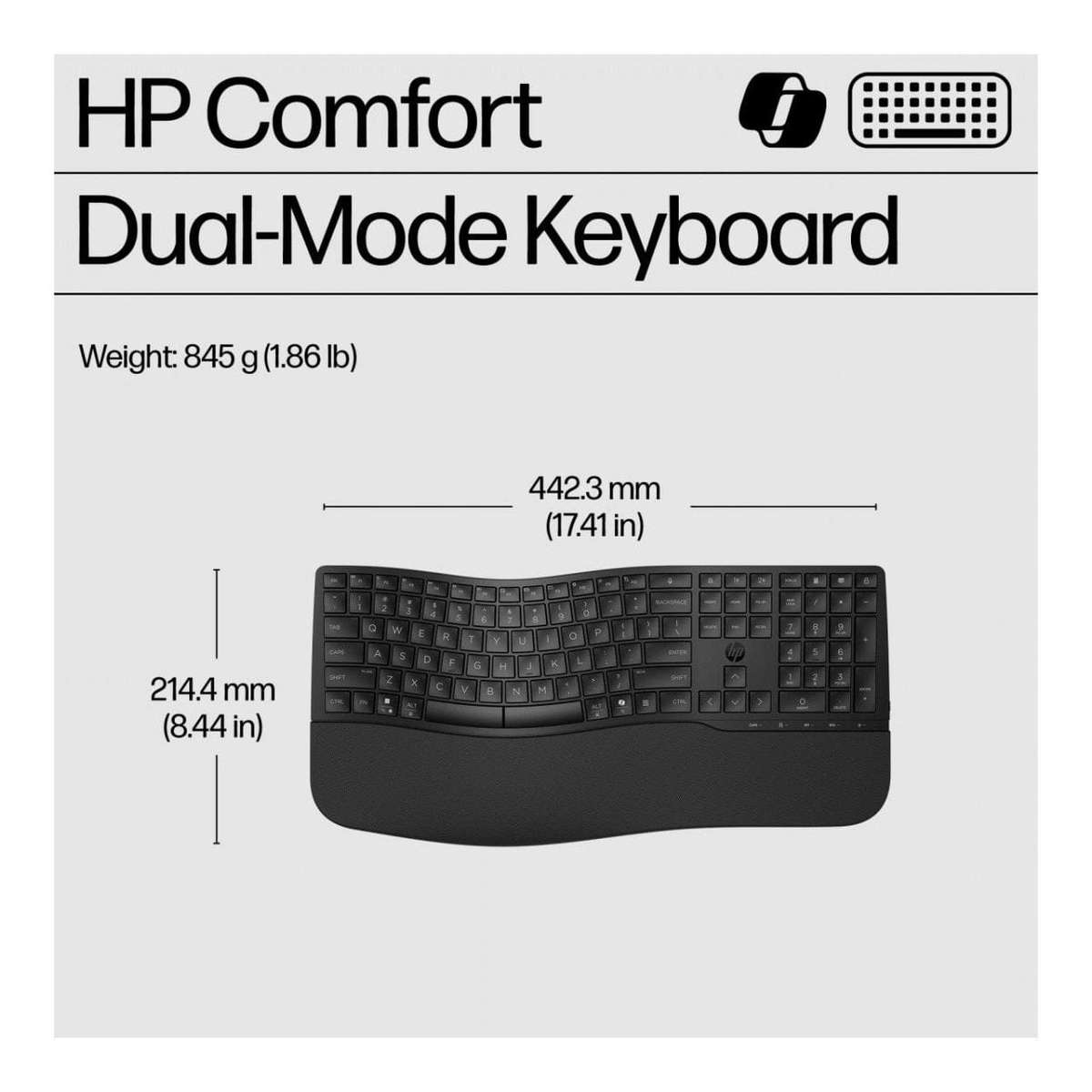 HP 685 Comfort Dual-Mode Keyboard Black