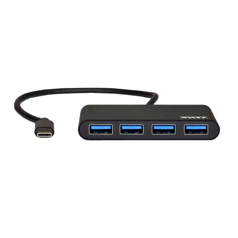 Port USB Type-C to 4 x USB3.0 5Gbps 30cm 4 Port Hub - Black