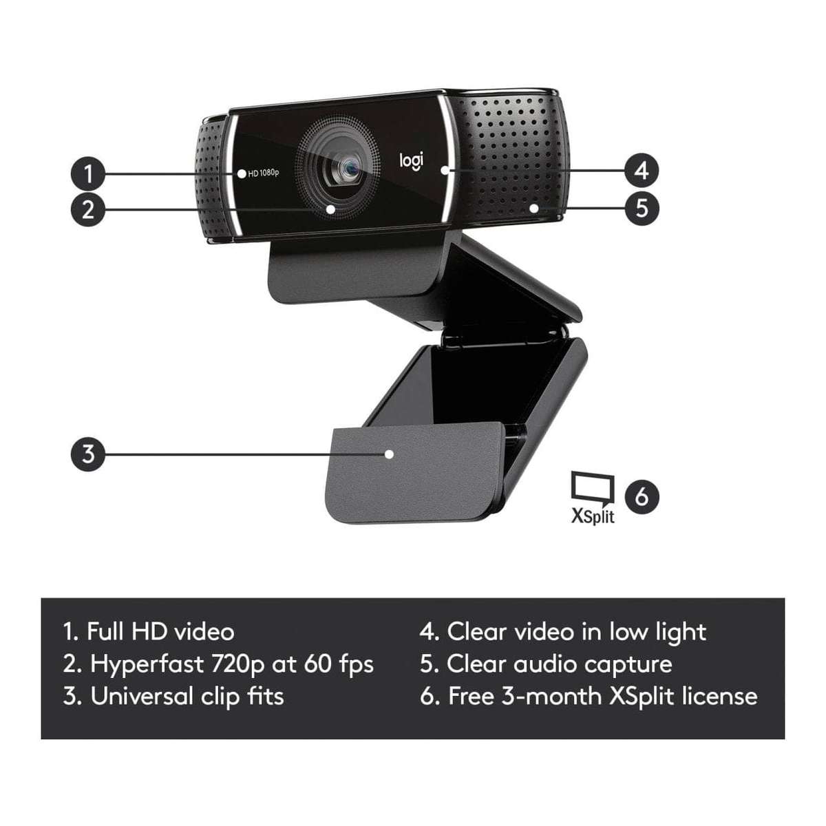 Logitech C922 Pro Stream FHD 1080P Webcam
