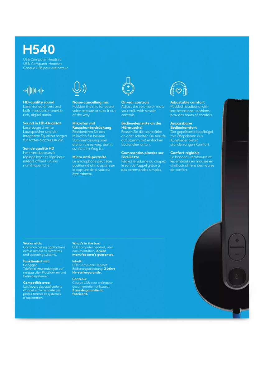 Logitech H540 Stereo USB Headset