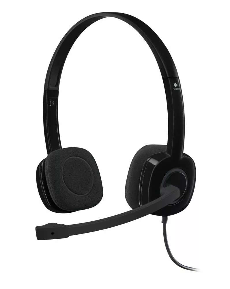 Logitech H151 Stereo Headset With Noise-Cancelling Mic Black