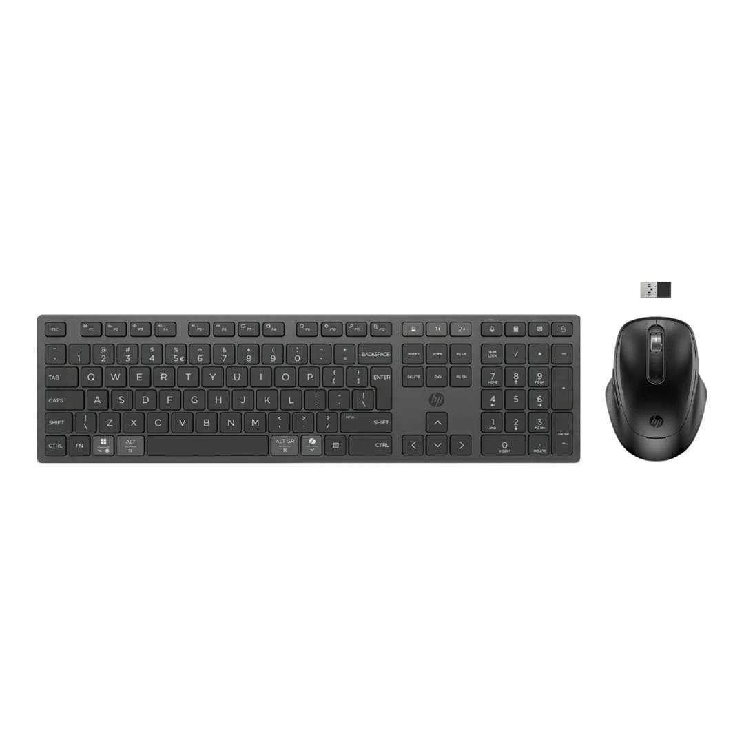 HP 725 Multi-Device Rechargeable Wireless Keyboard and Mouse Combo Black