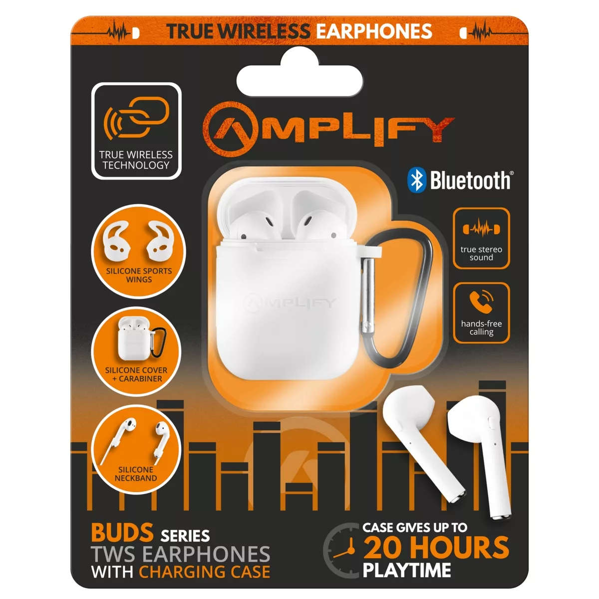 Amplify Buds Series True Wireless Earphones White