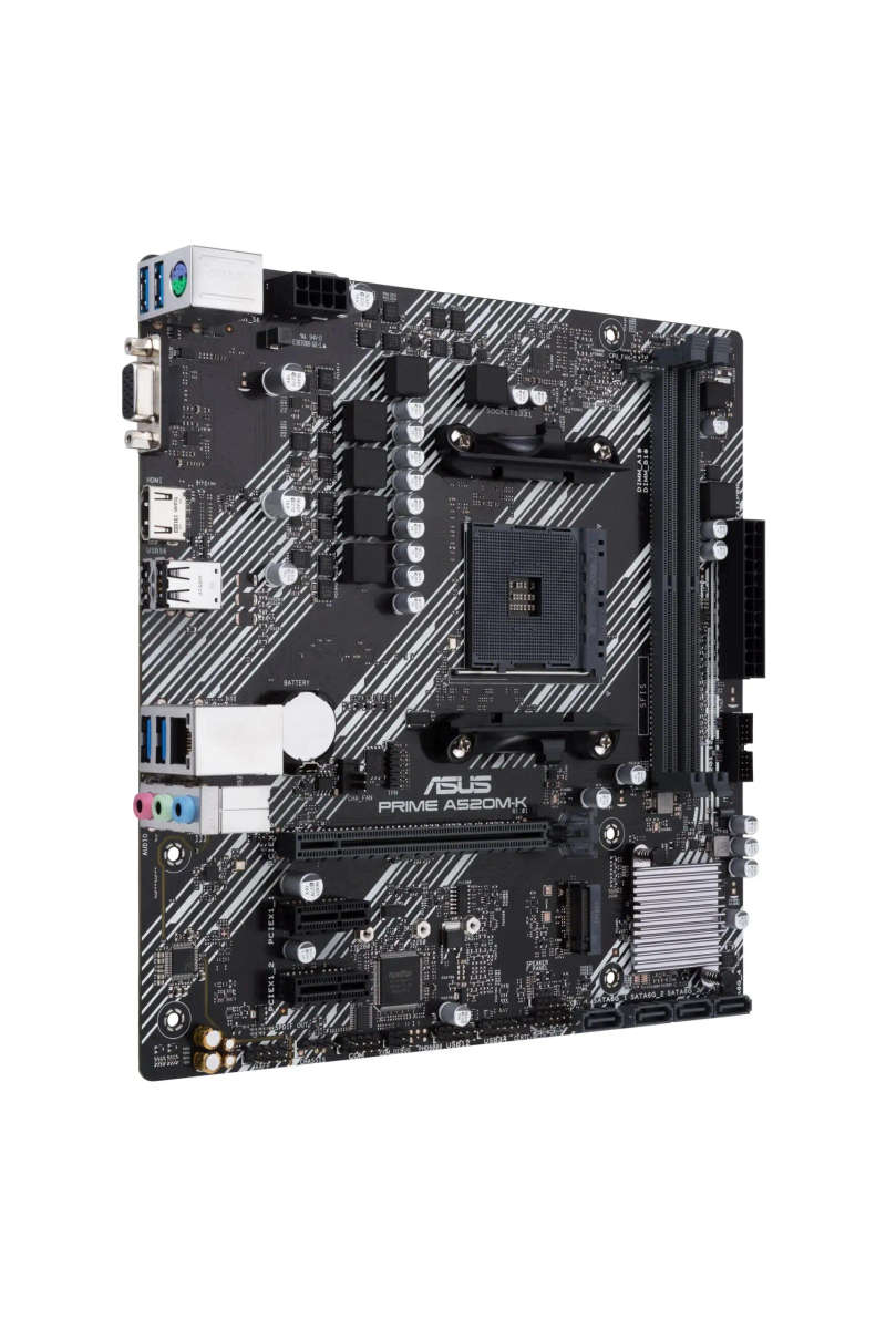 AMD A520 (Ryzen AM4) Micro ATX Motherboard with M.2 Support; 1 Gb Ethernet; HDMI/D-Sub; SATA 6 Gb...