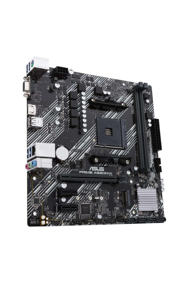 AMD A520 (Ryzen AM4) Micro ATX Motherboard with M.2 Support; 1 Gb Ethernet; HDMI/D-Sub; SATA 6 Gb...