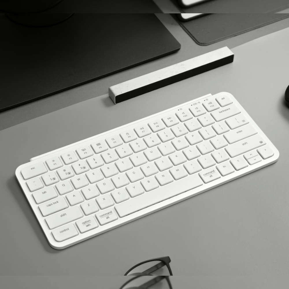 Keychron B1 Pro Ultra-Slim 75% Wireless Keyboard - Ivory White