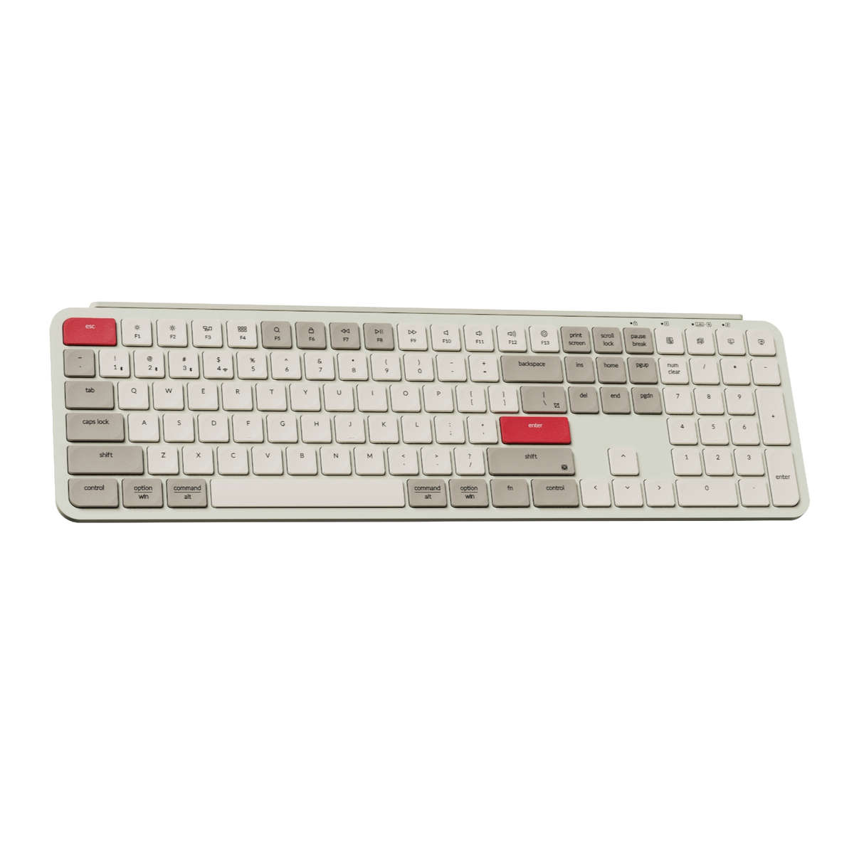 Keychron B6 Pro Ultra-Slim 100% Wireless Keyboard  Retro Red