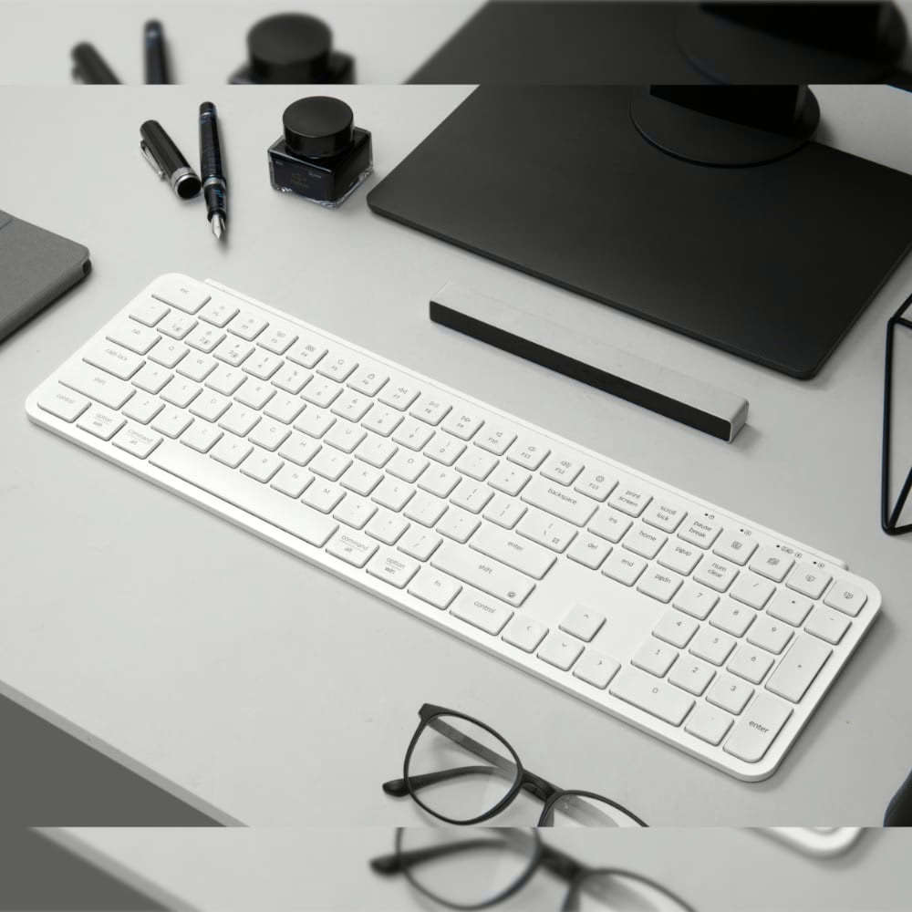 Keychron B6 Pro Ultra-Slim 100% Wireless Keyboard  Ivory White