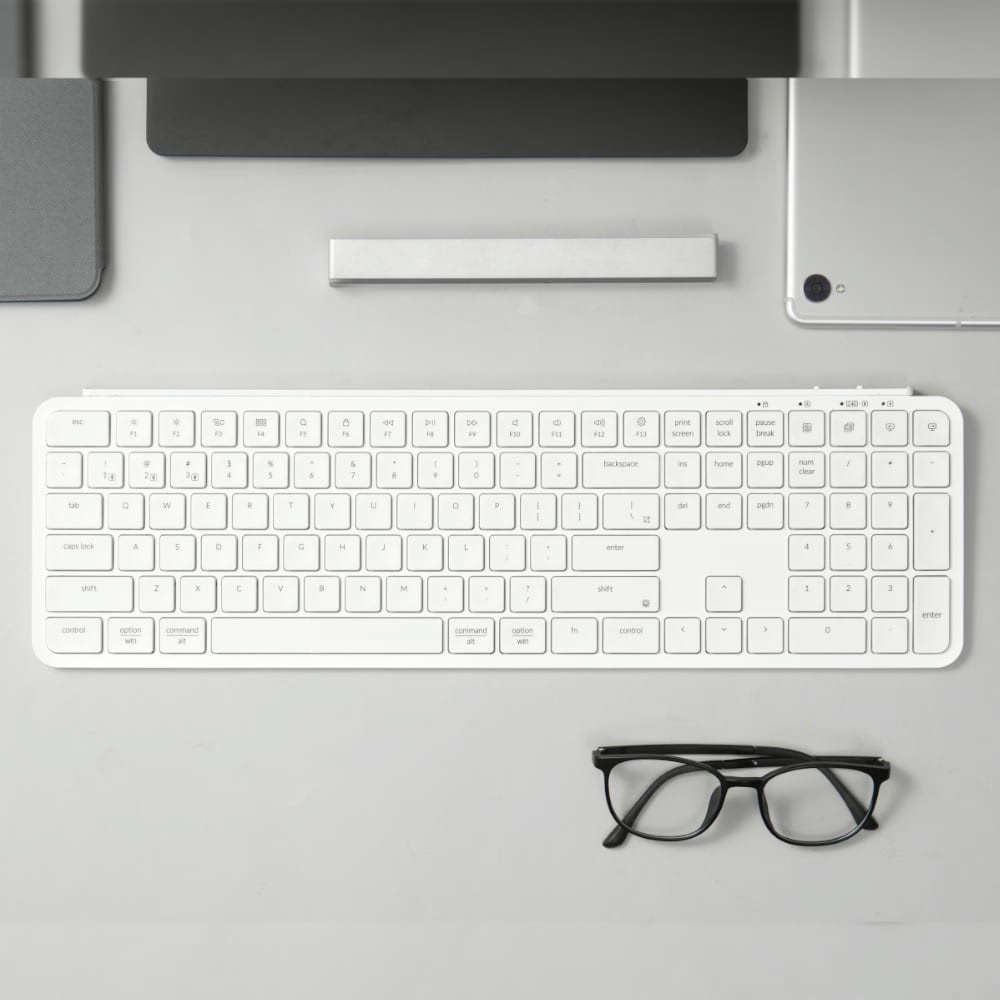 Keychron B6 Pro Ultra-Slim 100% Wireless Keyboard  Ivory White