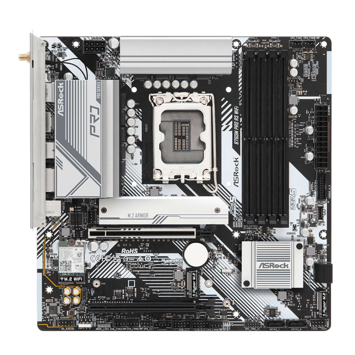 ASRock B760M Pro RS WiFi Intel LGA 1700 MATX Gaming Motherboard