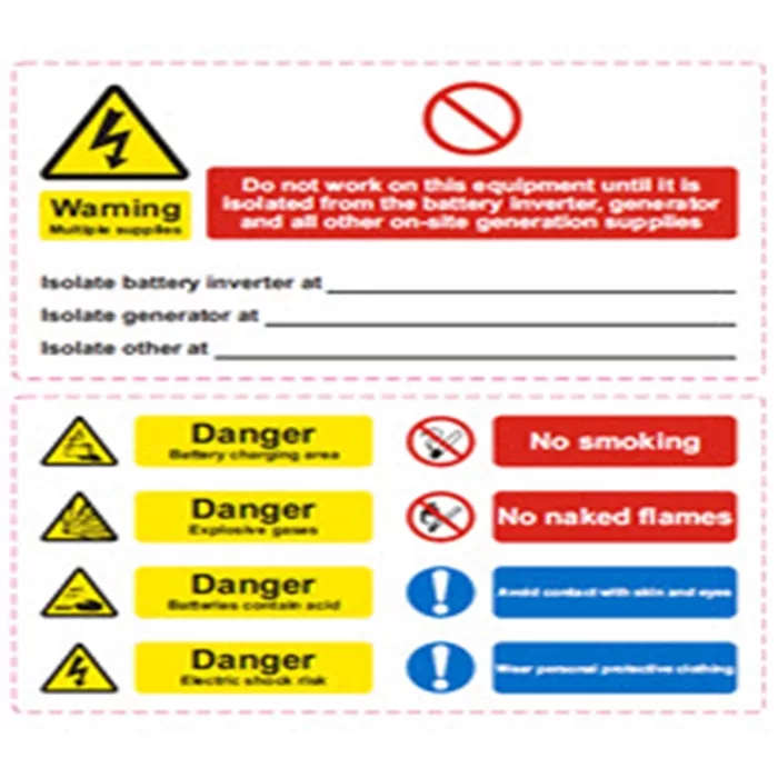 Battery Hazard label ( 160mm*90mm x2 )