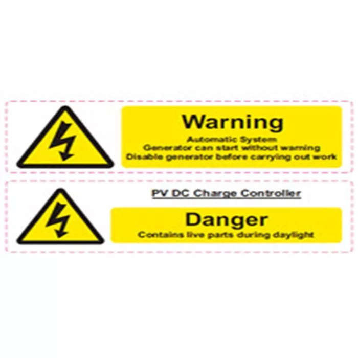Battery Hazard label ( 160mm*44mm x2 )