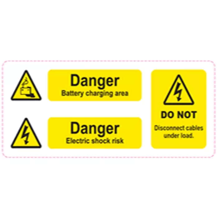 Battery Hazard label Li-ion ( 230mm * 90mm )