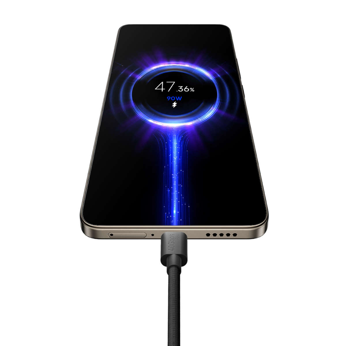 Xiaomi USB4 6A USB Type-C To USB Type-C Braided Cable 1m- (120W, 40Gbps, 8K)