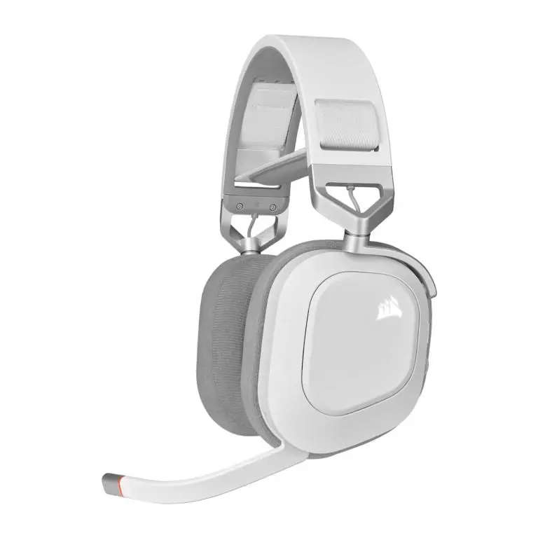Corsair HS80 RGB Wireless Premium Gaming Headset with Spatial Audio White