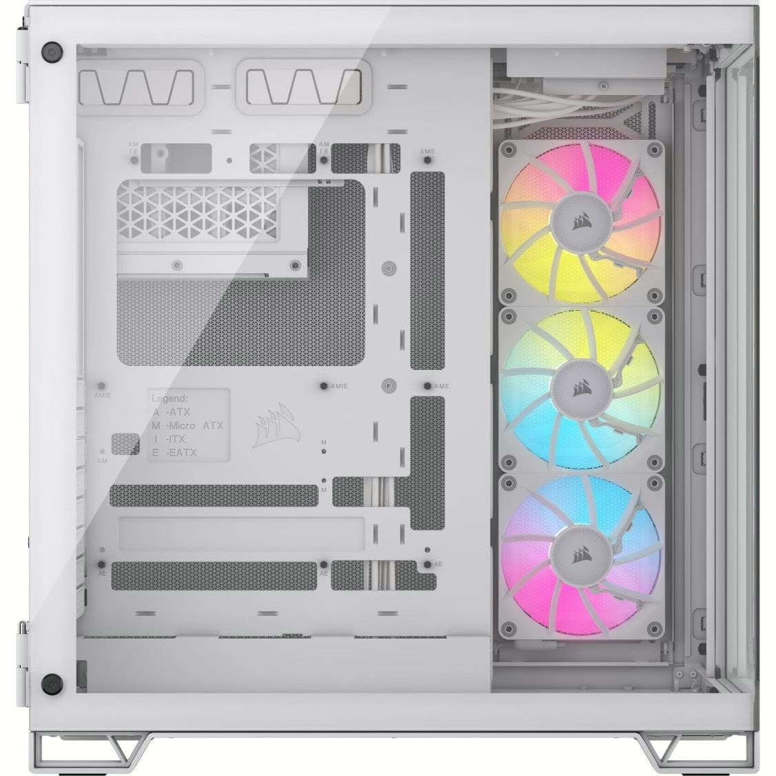 Corsair iCUE Link 6500X RGB Tempered Glass Steel ATX Mid-Tower Gaming PC Case - White