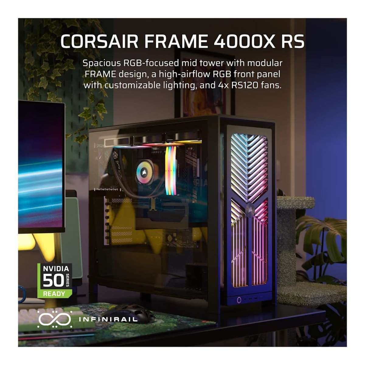 Corsair FRAME 4000X RS Mid-Tower PC Case Black