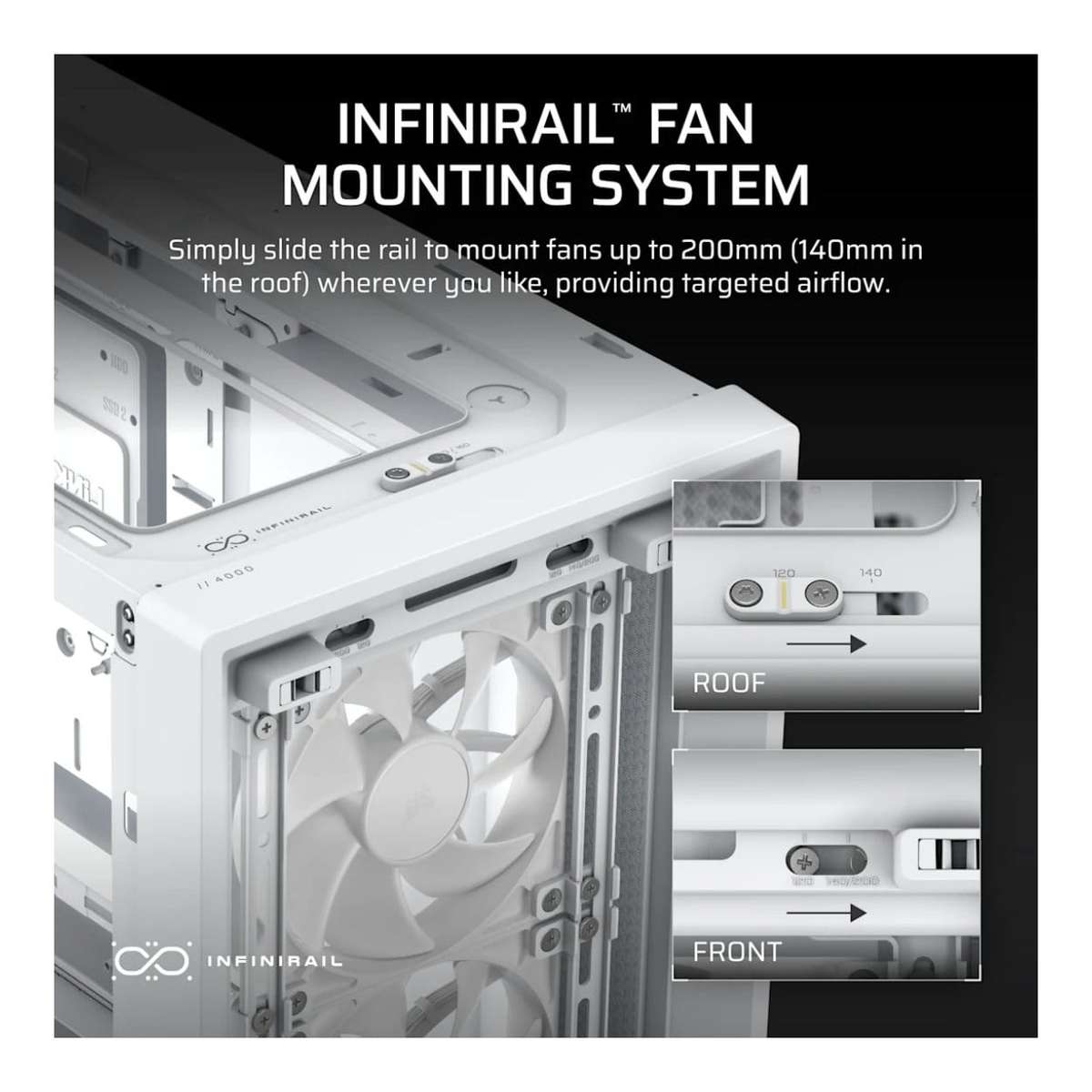 Corsair FRAME 4000X RS Mid-Tower PC Case White