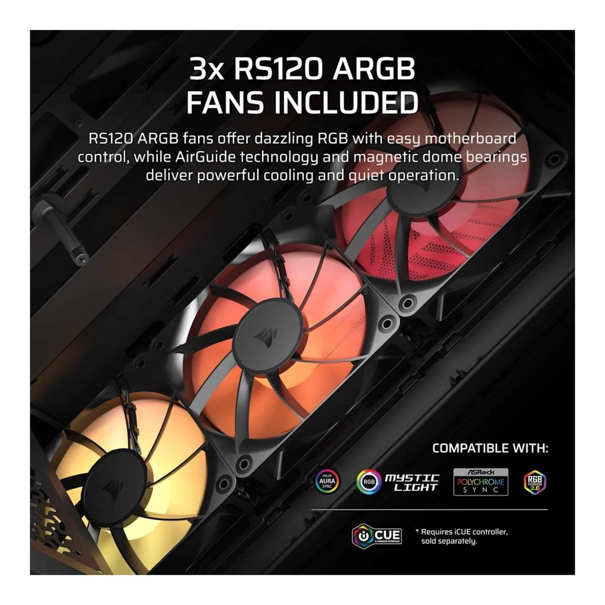 Corsair 3200D RS ARGB Mid-Tower PC Case Smoke