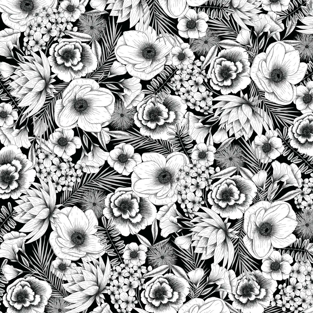 2006781: Cricut infusible ink Transfer Sheets 2-Pack (Black Botanicals)