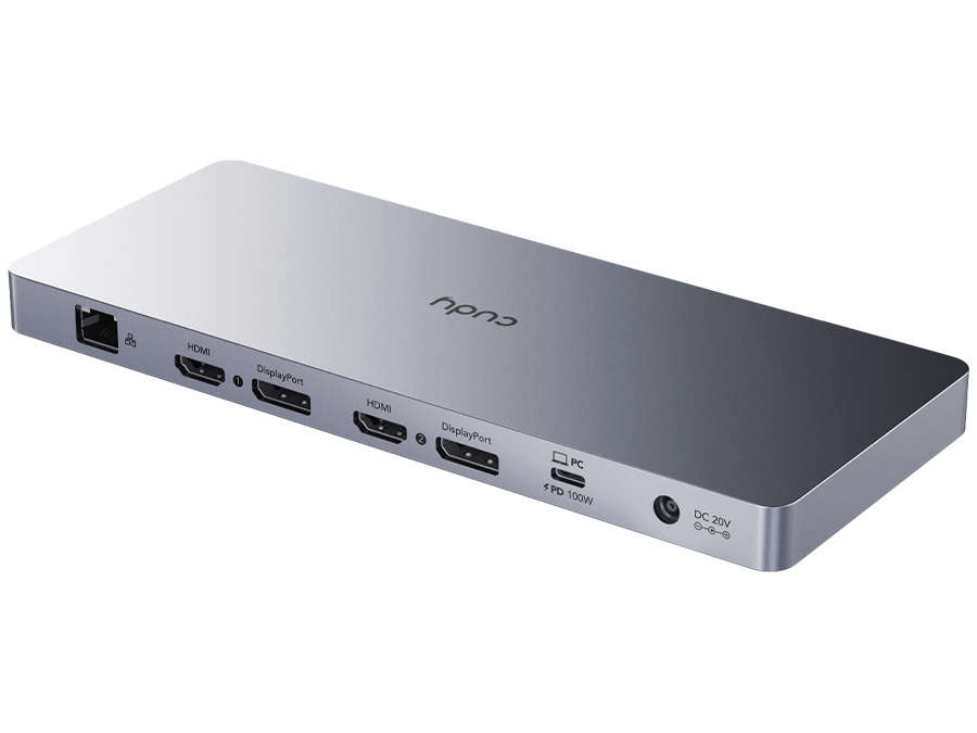 Cudy Dual 4K 10Gbps USB-A & USB-C Gigabit Ethernet Docking Station
