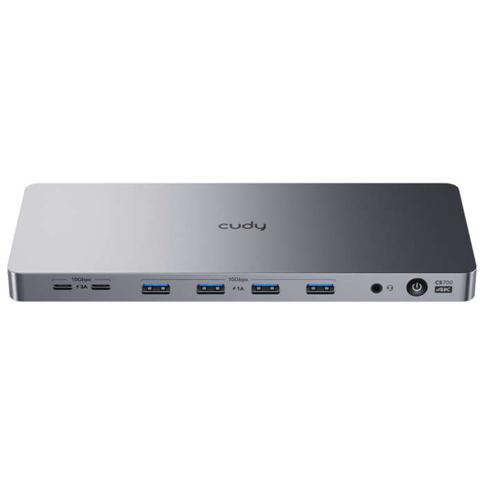 Cudy Dual 4K 10Gbps USB-A & USB-C Gigabit Ethernet Docking Station