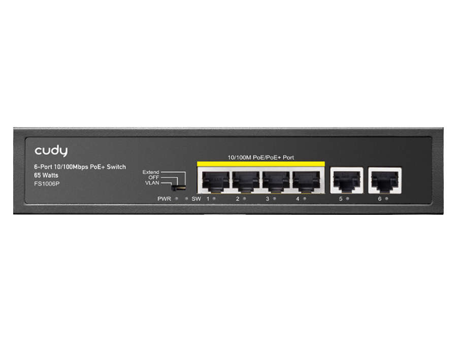 Cudy 6 Port Fast Ethernet 4 PoE 60W Switch