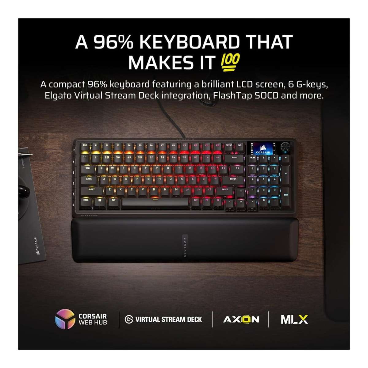 Corsair VANGUARD 96 Wired Gaming Keyboard Black