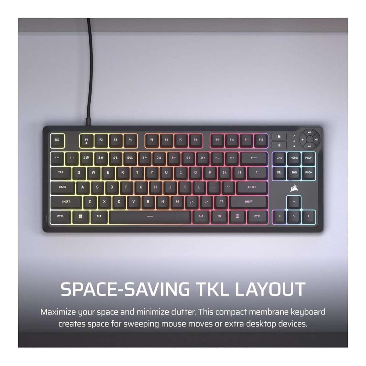 Corsair K55 CORE TKL RGB Wired Gaming Keyboard