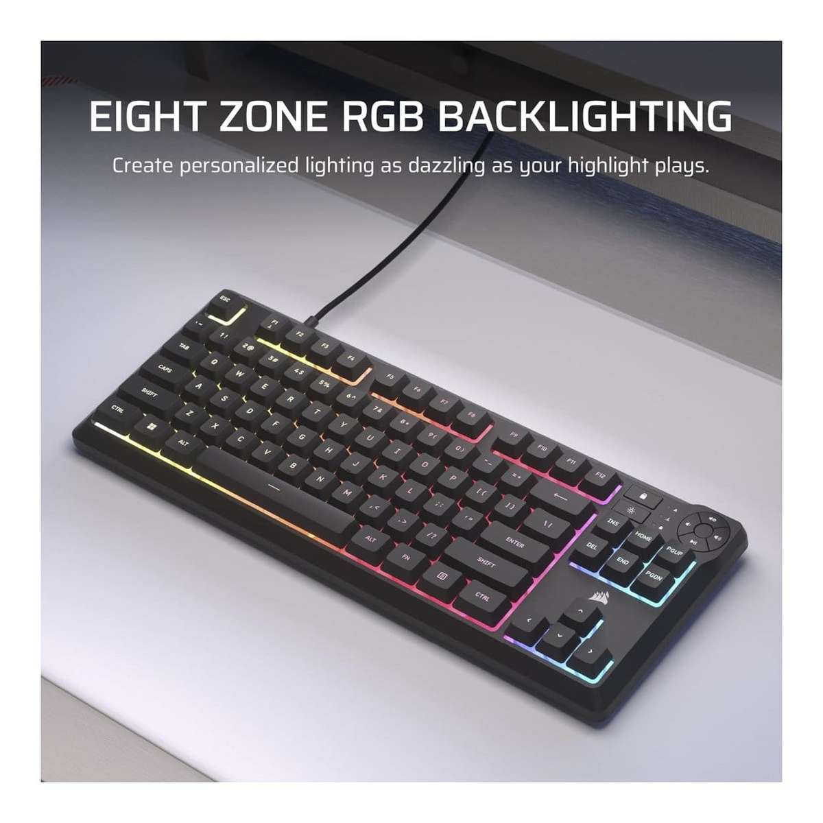 Corsair K55 CORE TKL RGB Wired Gaming Keyboard