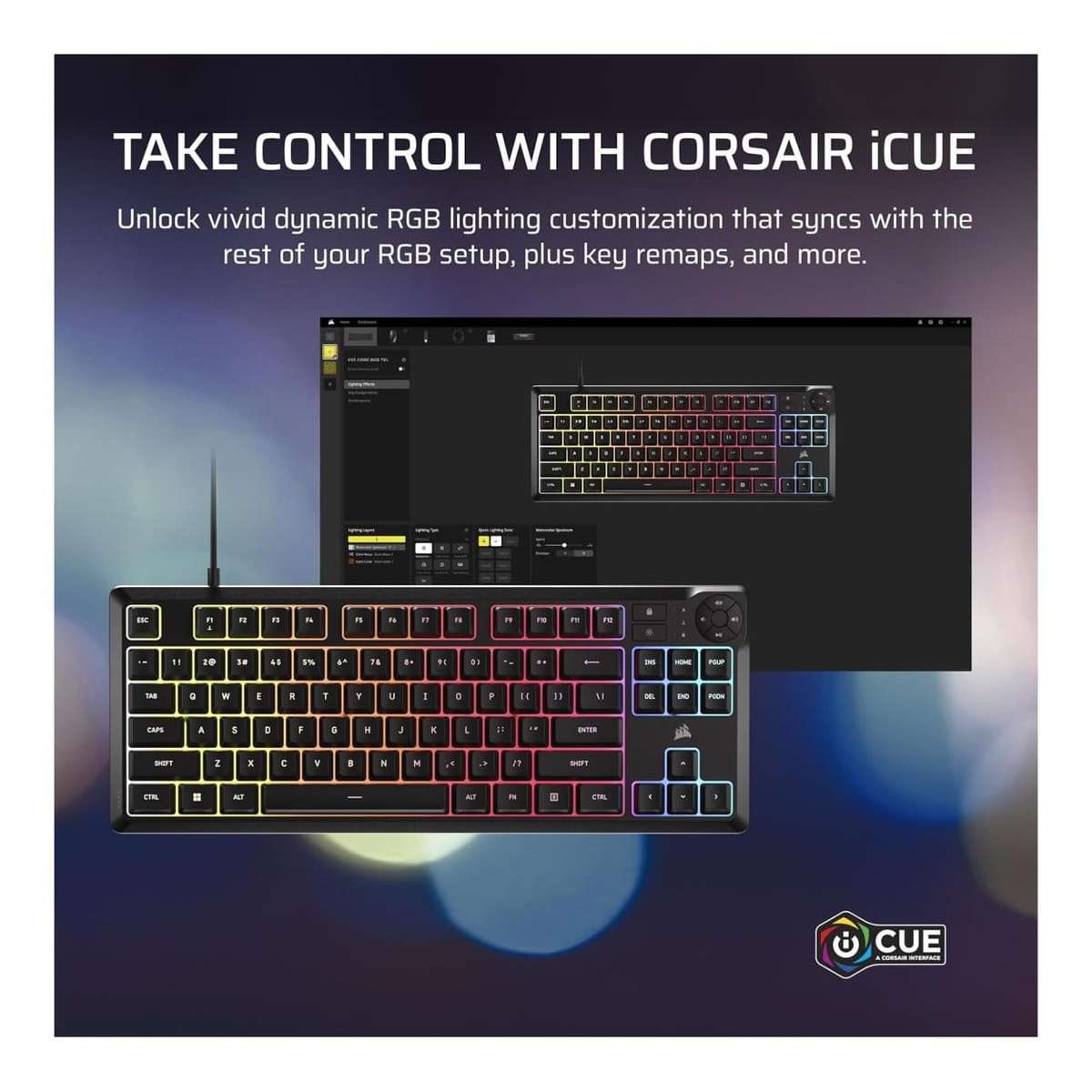 Corsair K55 CORE TKL RGB Wired Gaming Keyboard