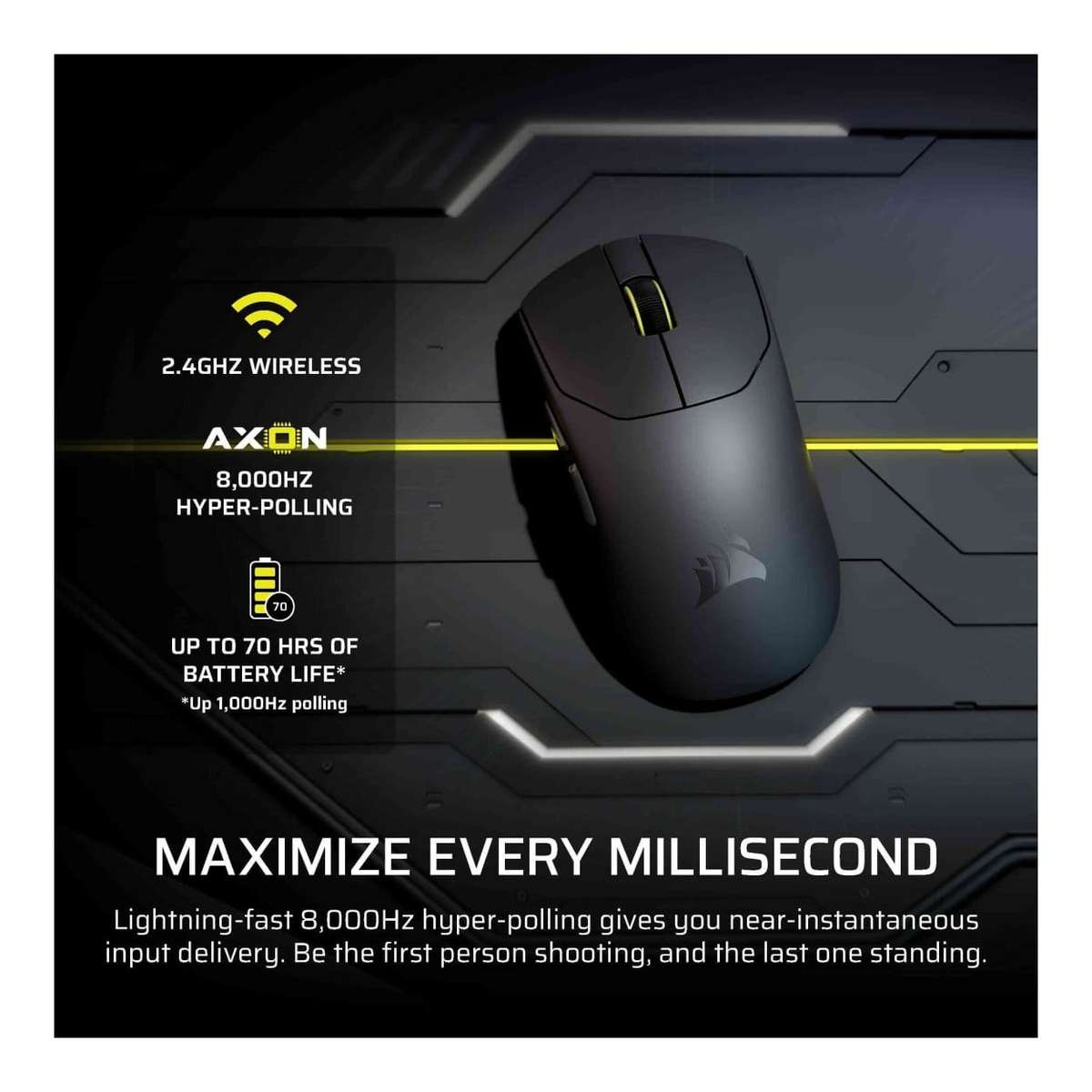 Corsair SABRE v2 Pro Utralight Wireless Gaming Mouse - Black