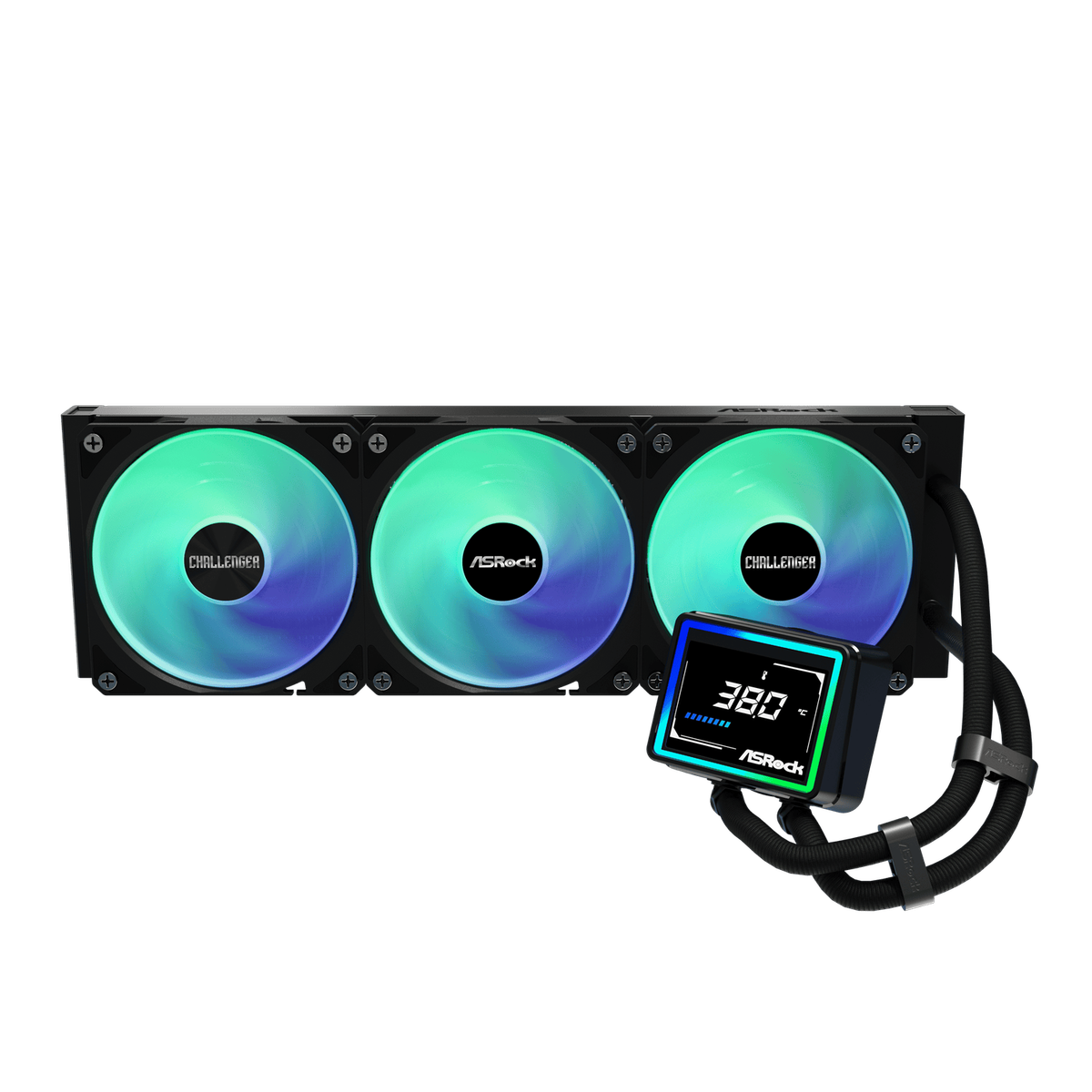ASRock Challenger 360 Digital AIO Liquid Cooler - Black
