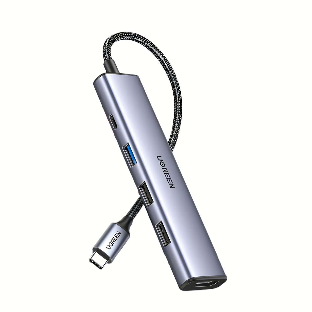 UGREEN Revodok 5-in-1 Type-C Hub | 4K HDMI, USB-A and Type-C Ports  Silver