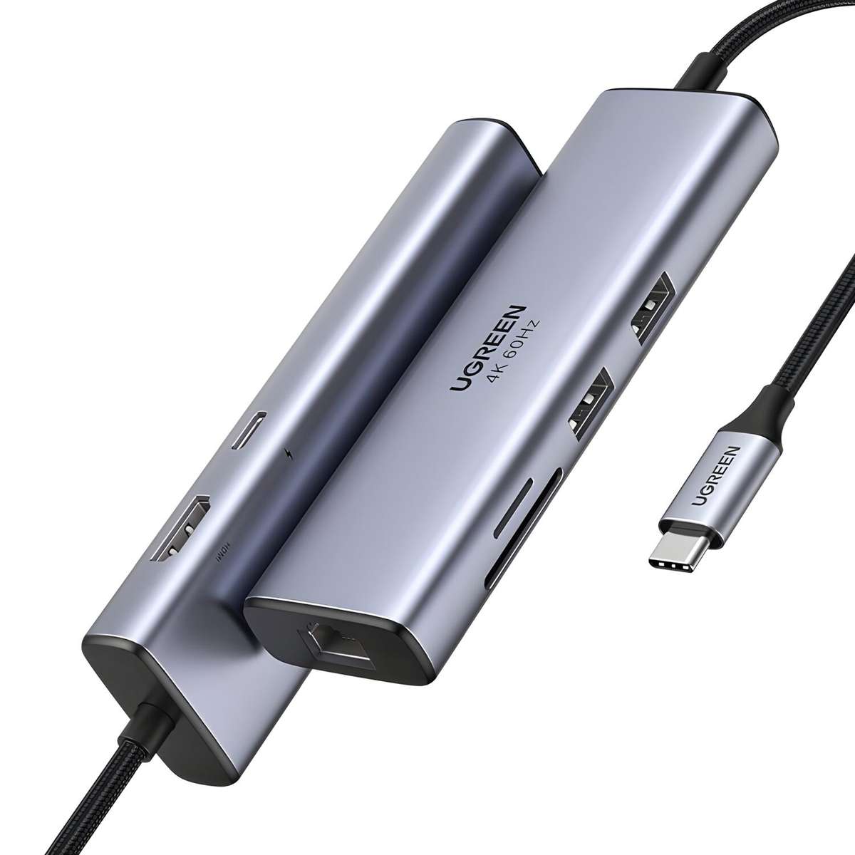 UGREEN Revodok 7-in-1 Type-C Hub - Silver
