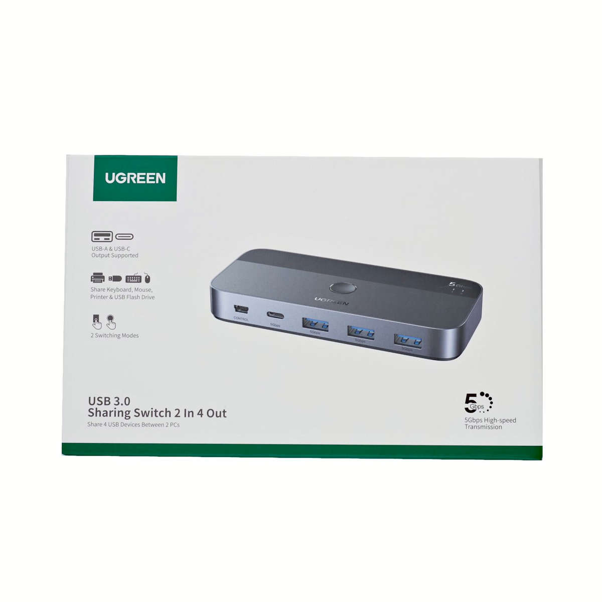 UGREEN Sharing Switch Box 2-in-4 Out