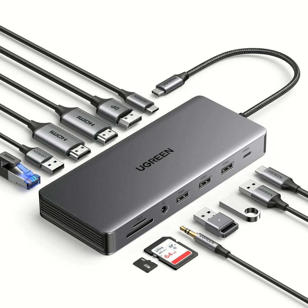 UGreen CM681 Revodok Pro 13-in-1 USB Type-C HDMI and DisplayPort Docking Station
