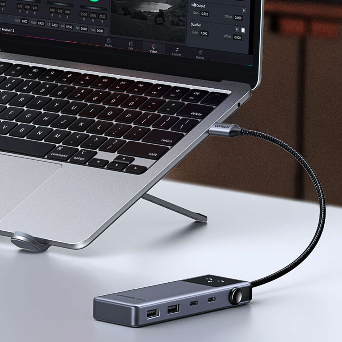 UGREEN 6-in-1 Type-C Hub with 4K HDMI, 100W PD and 10Gbps USB Ports  Grey