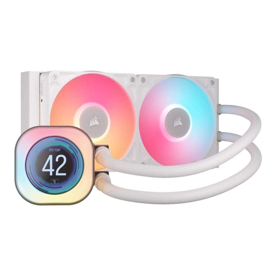 Corsair iCUE Link Titan 240 RX LCD 240mm Liquid CPU Cooler - White