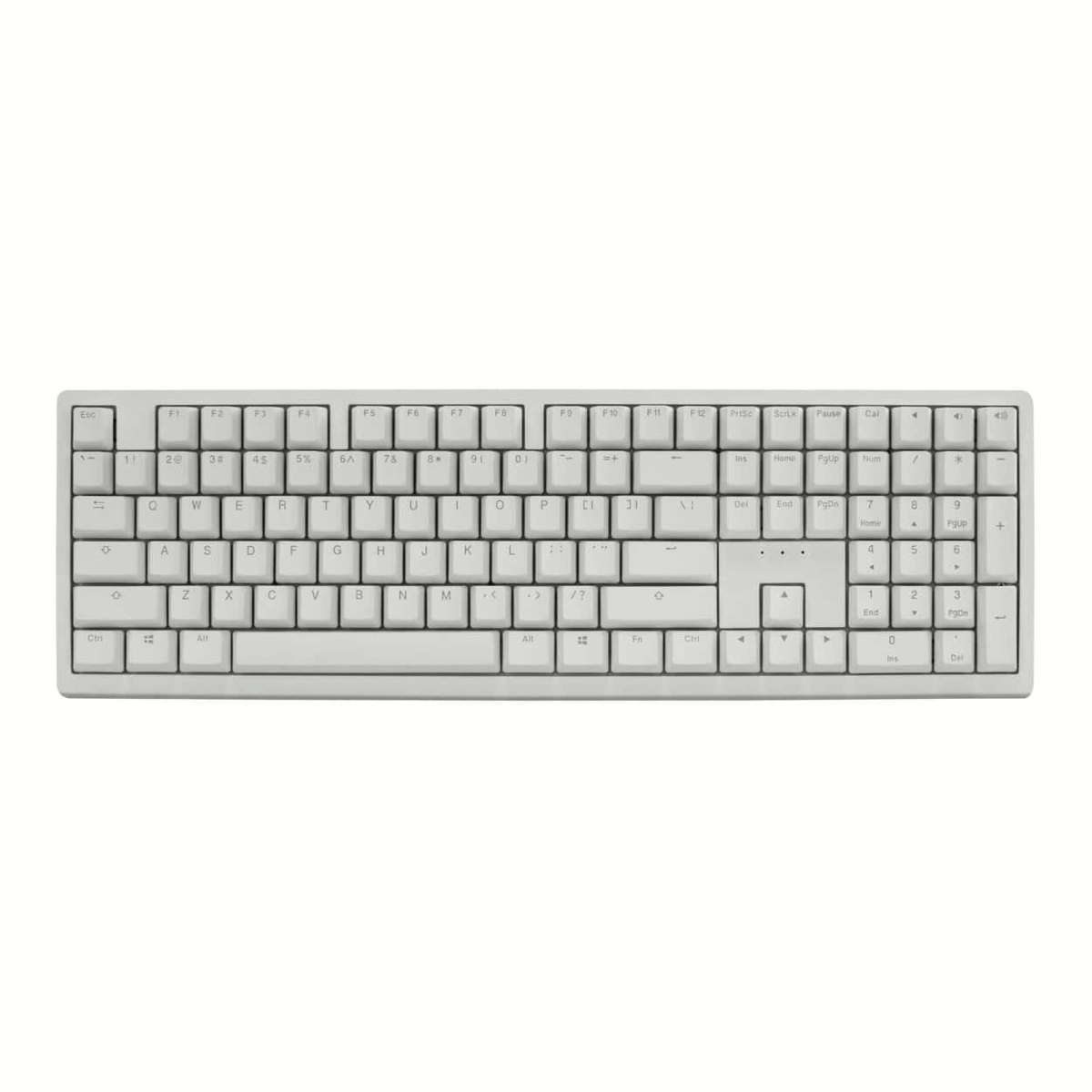 Ducky Zero 6108 Wireless RGB Gaming Keyboard White with Cherry MX2A Speed Silver Linear Switches