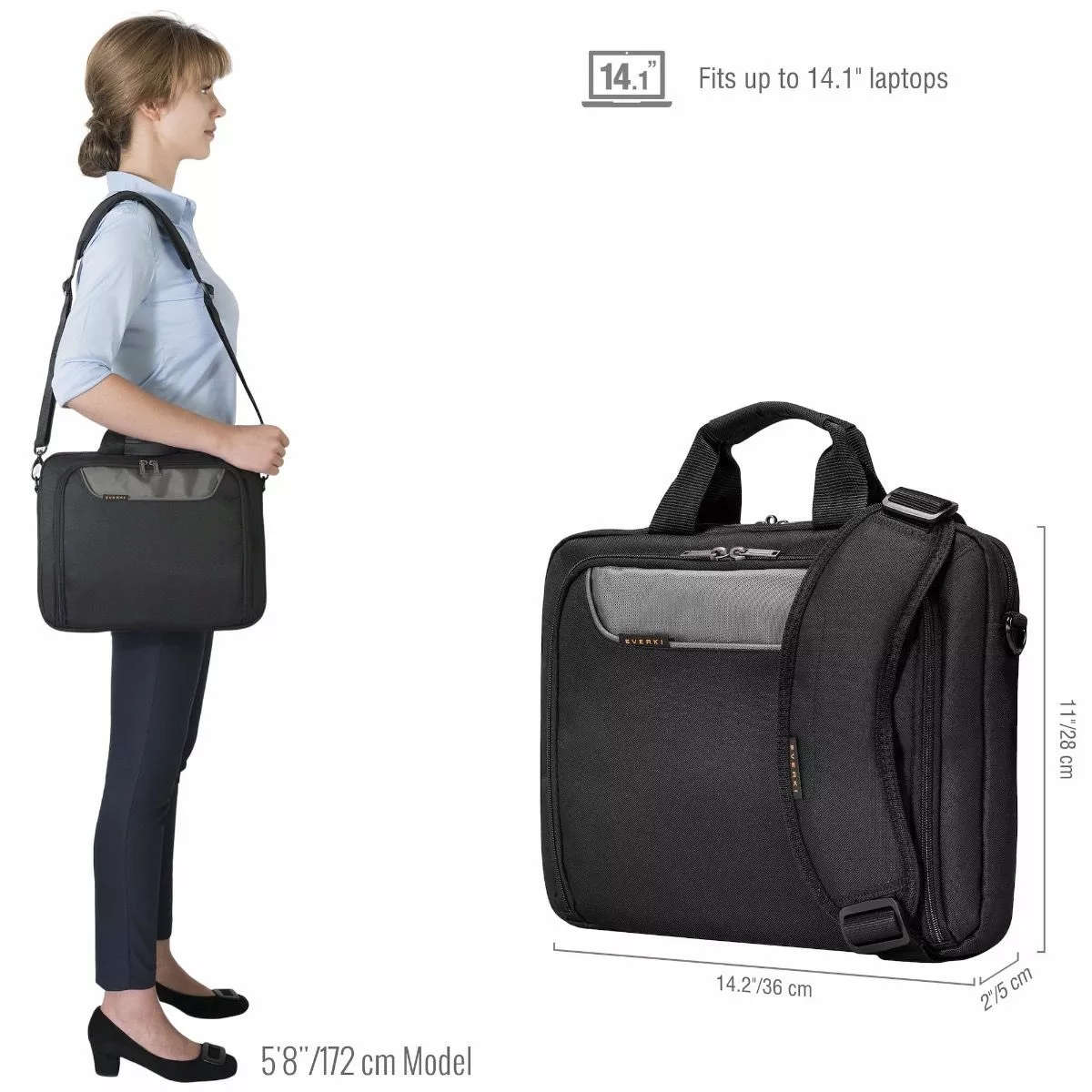 Everki Advance Notebook Bag Briefcase up to 14.1-inch