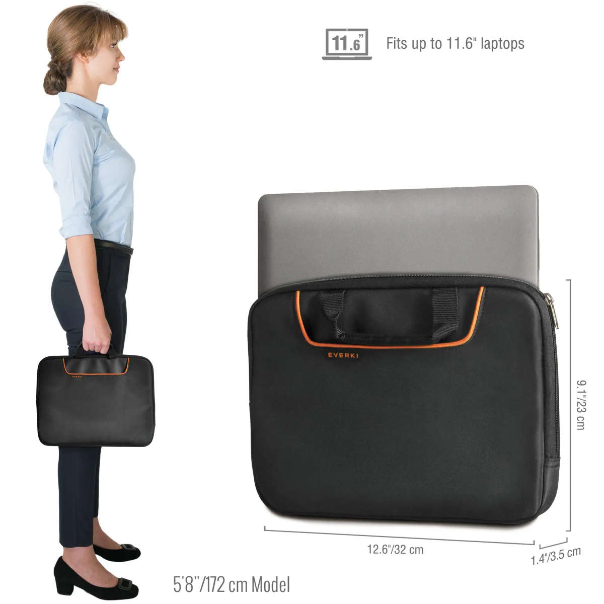 Everki EKF808S11B 11.6-inch Notebook Sleeve Case