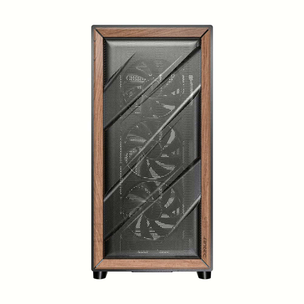 Antec FLUX ATX WOOD Mid Tower Gaming Chassis  Black