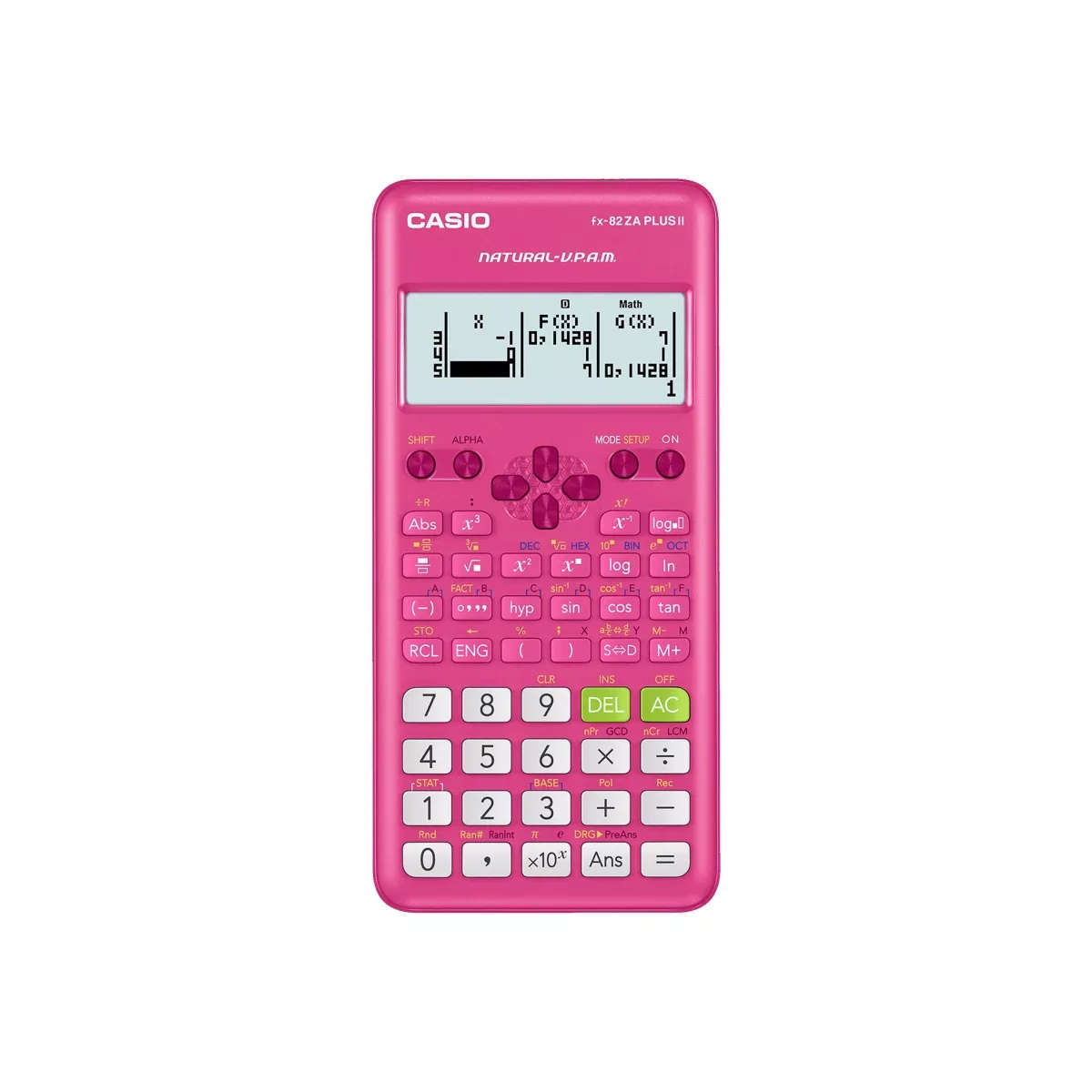 Casio FX-82 ZA Plus II Calculator - Pink