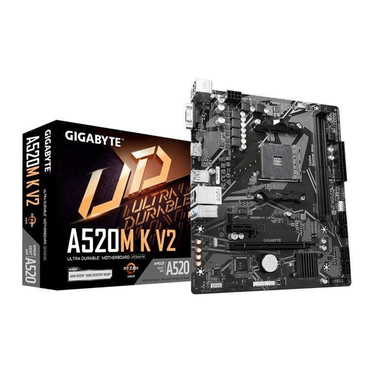 Gigabyte A520M K V2 AMD Socket AM4 mATX Motherboard