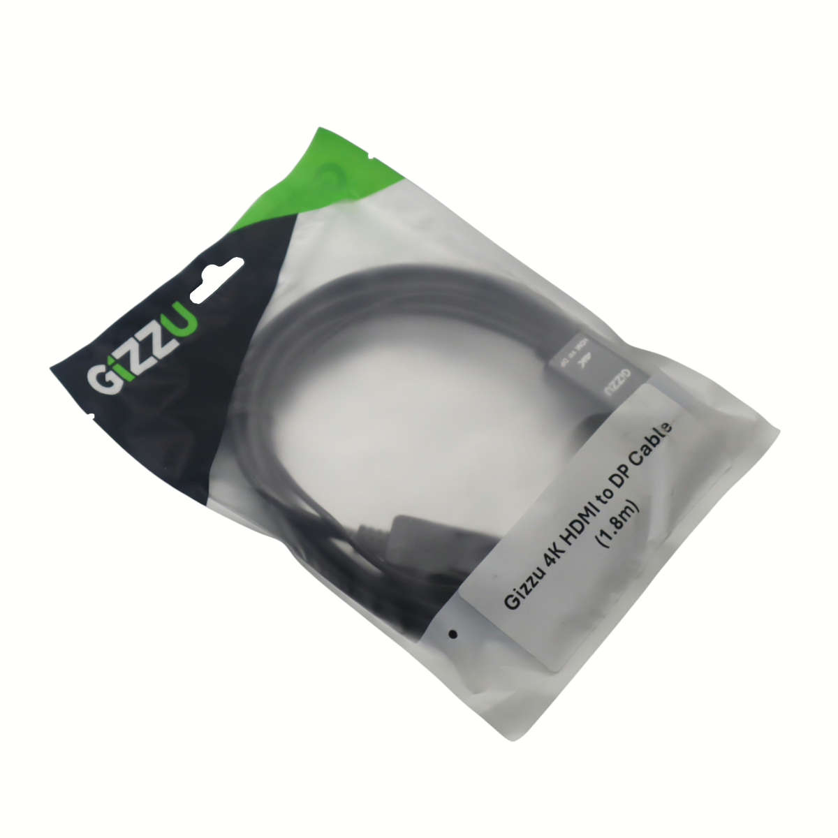 Gizzu 4K HDMI to DP Cable (1.8m) - Black