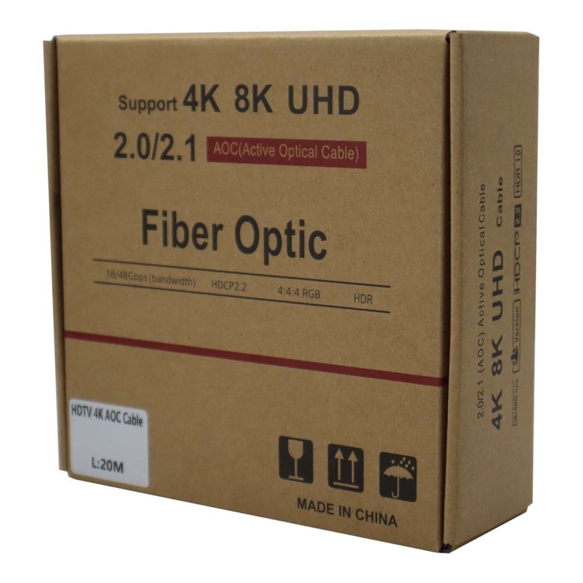 GIZZU 4K Active fibre Optic HDMI Cable 20m