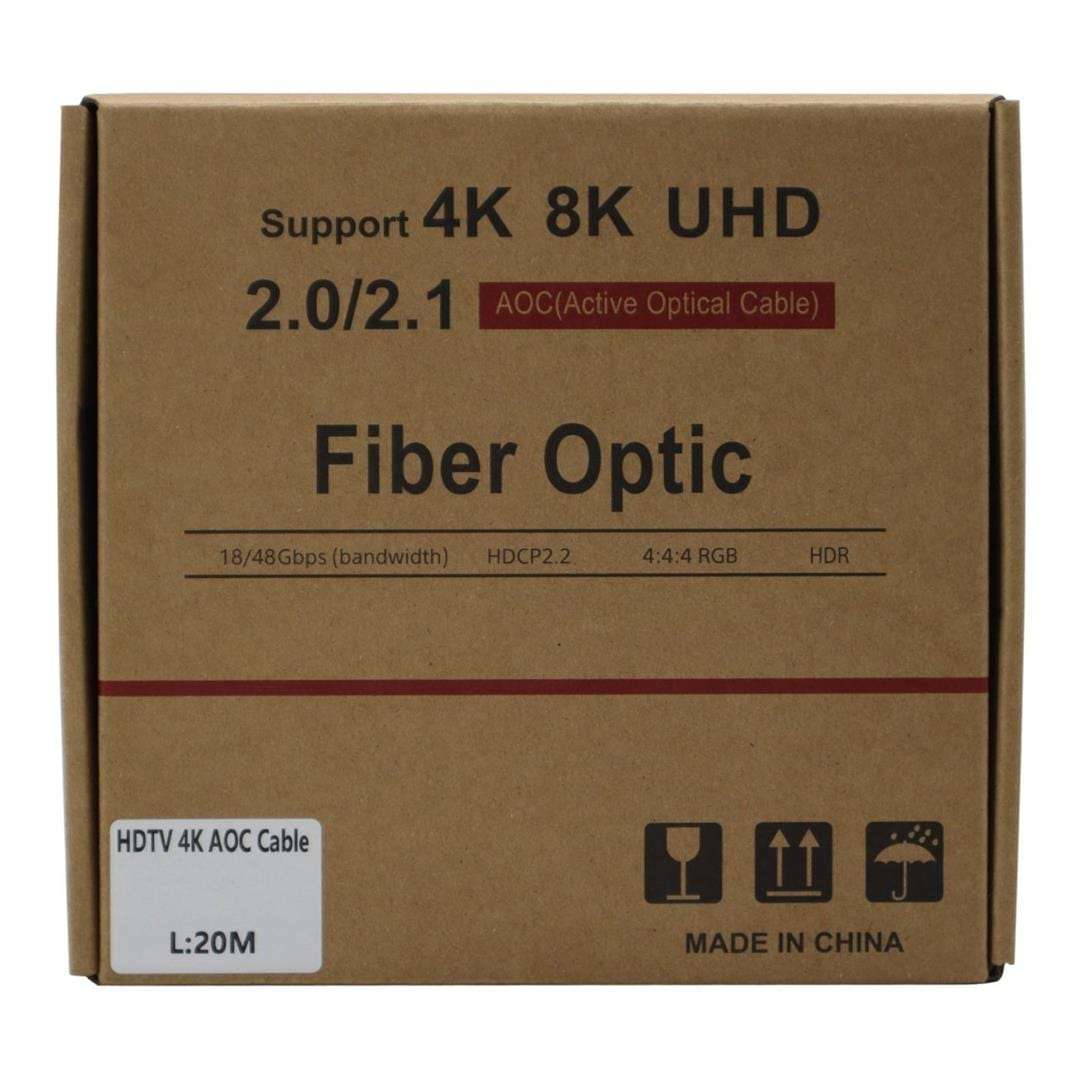 GIZZU 4K Active fibre Optic HDMI Cable 20m