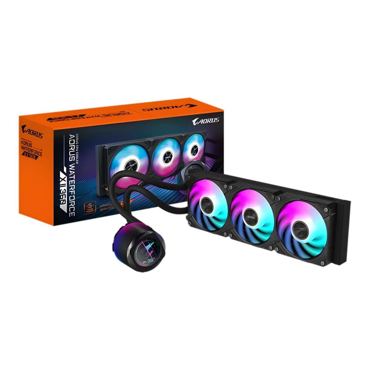Gigabyte AORUS WATERFORCE X II 360 AIO Liquid CPU Cooler Black