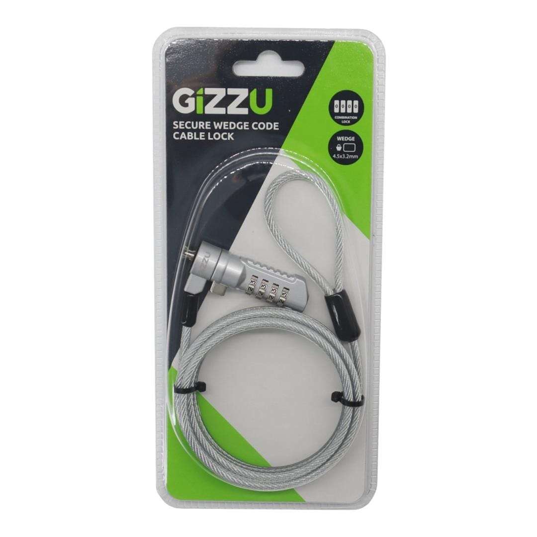Gizzu Secure Wedge Code Cable Lock 1.8m
